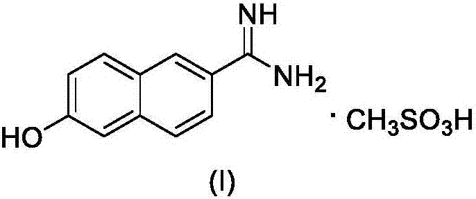 The synthetic method of nafamostat mesylate intermediate-6-amidino-2-naphthol mesylate
