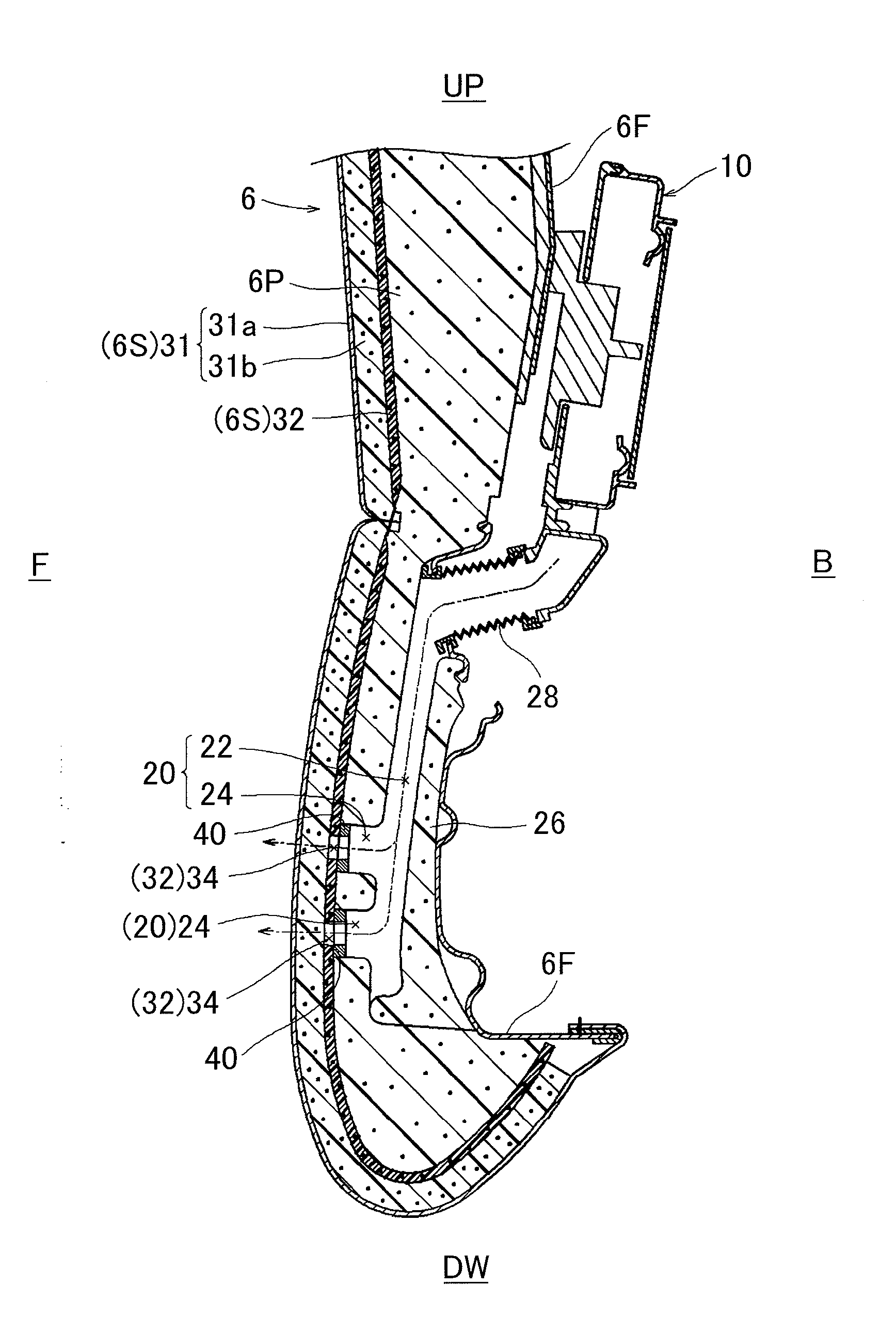Seat structure member and vehicle seat