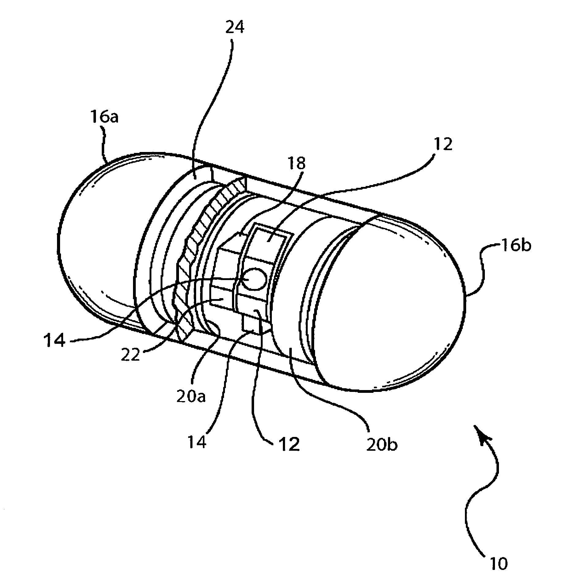 Self-stabilized encapsulated imaging system