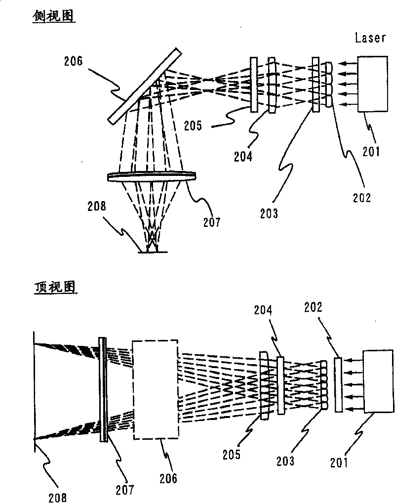 Method for processing beam, laser irradiating apparatus and method for manufacturing semiconductor device
