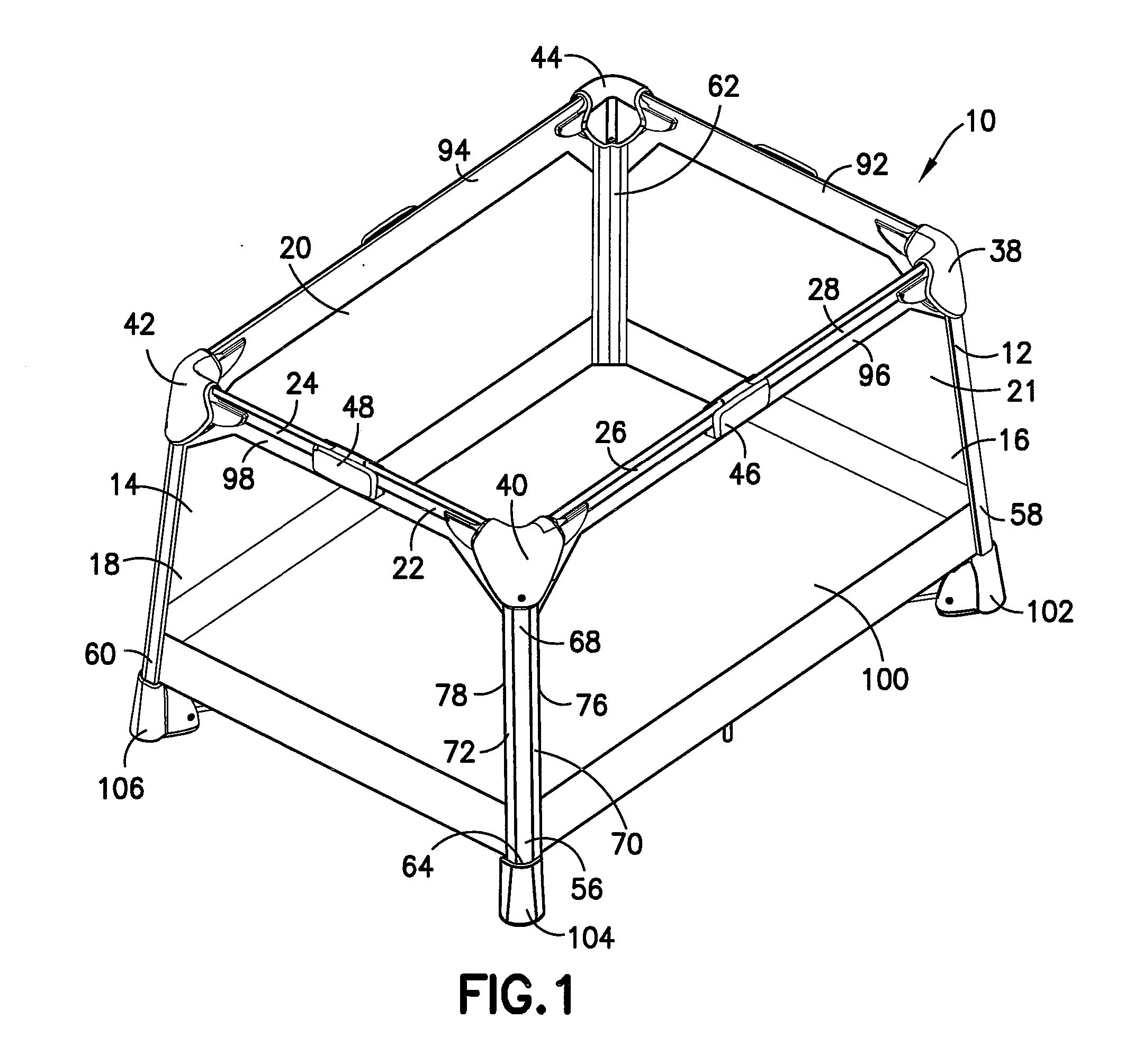 Foldable Play Yard Apparatus Including a Clamp and a Method of Attaching a Flexible Sheet to the Clamp