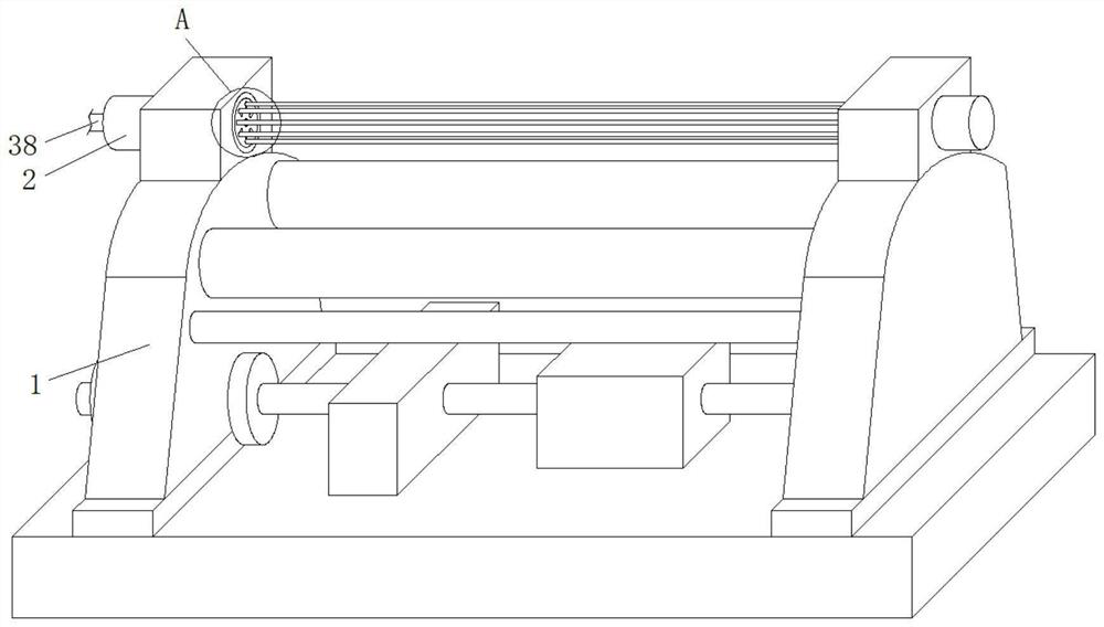 Thin-wall veneer reeling machine with adjustable roll shaft diameter