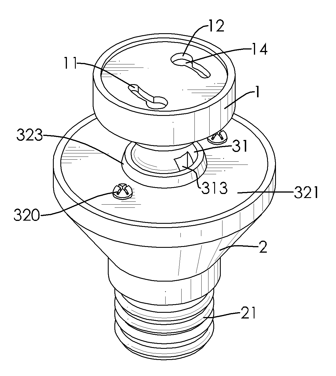 Light bulb socket adapter