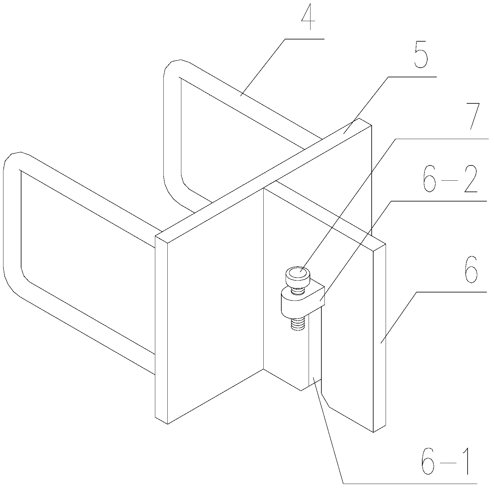 Three-dimensional adjustable mounting connecting structure of assembled wallboard and laminated beam