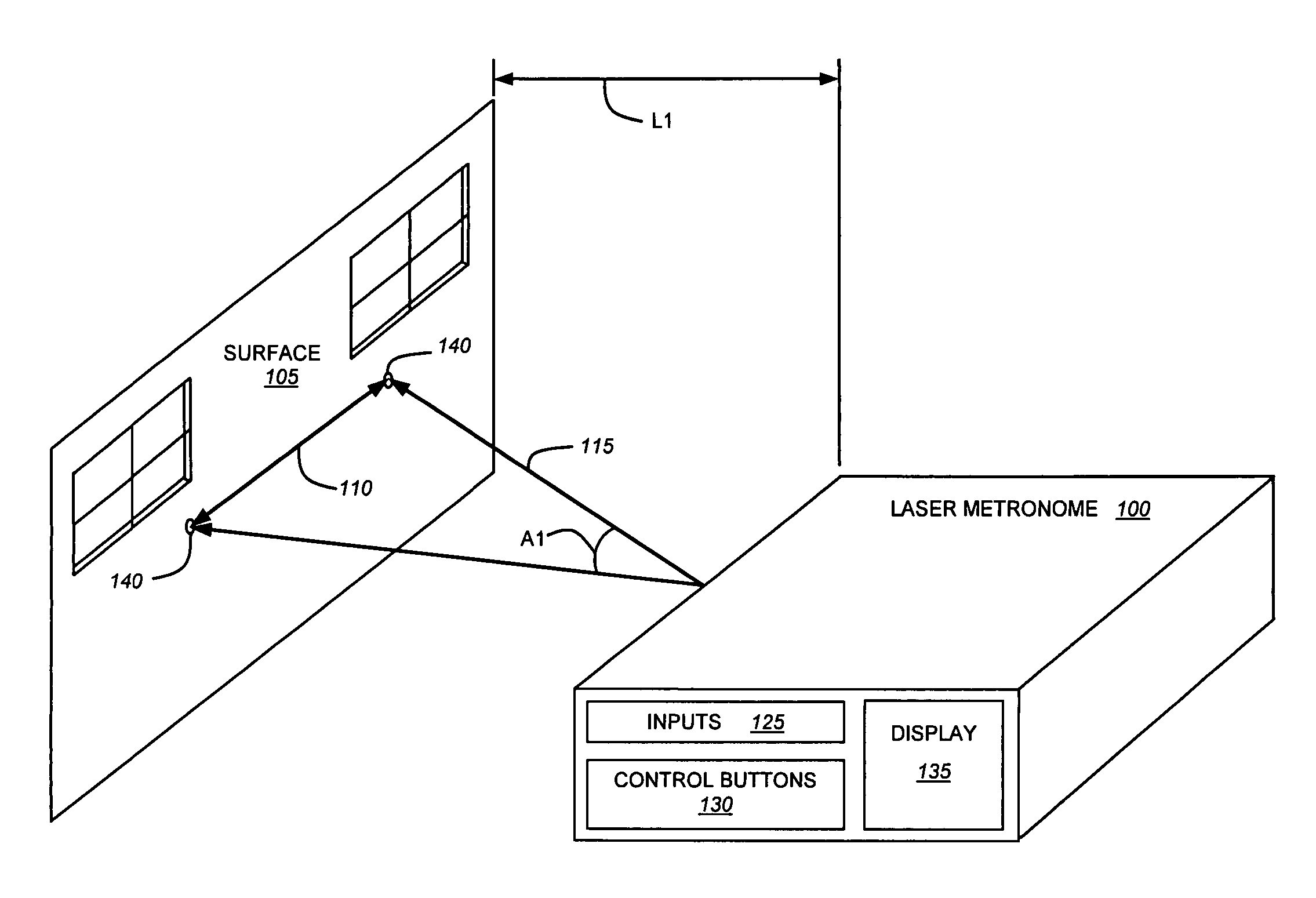 Metronome with projected beat image