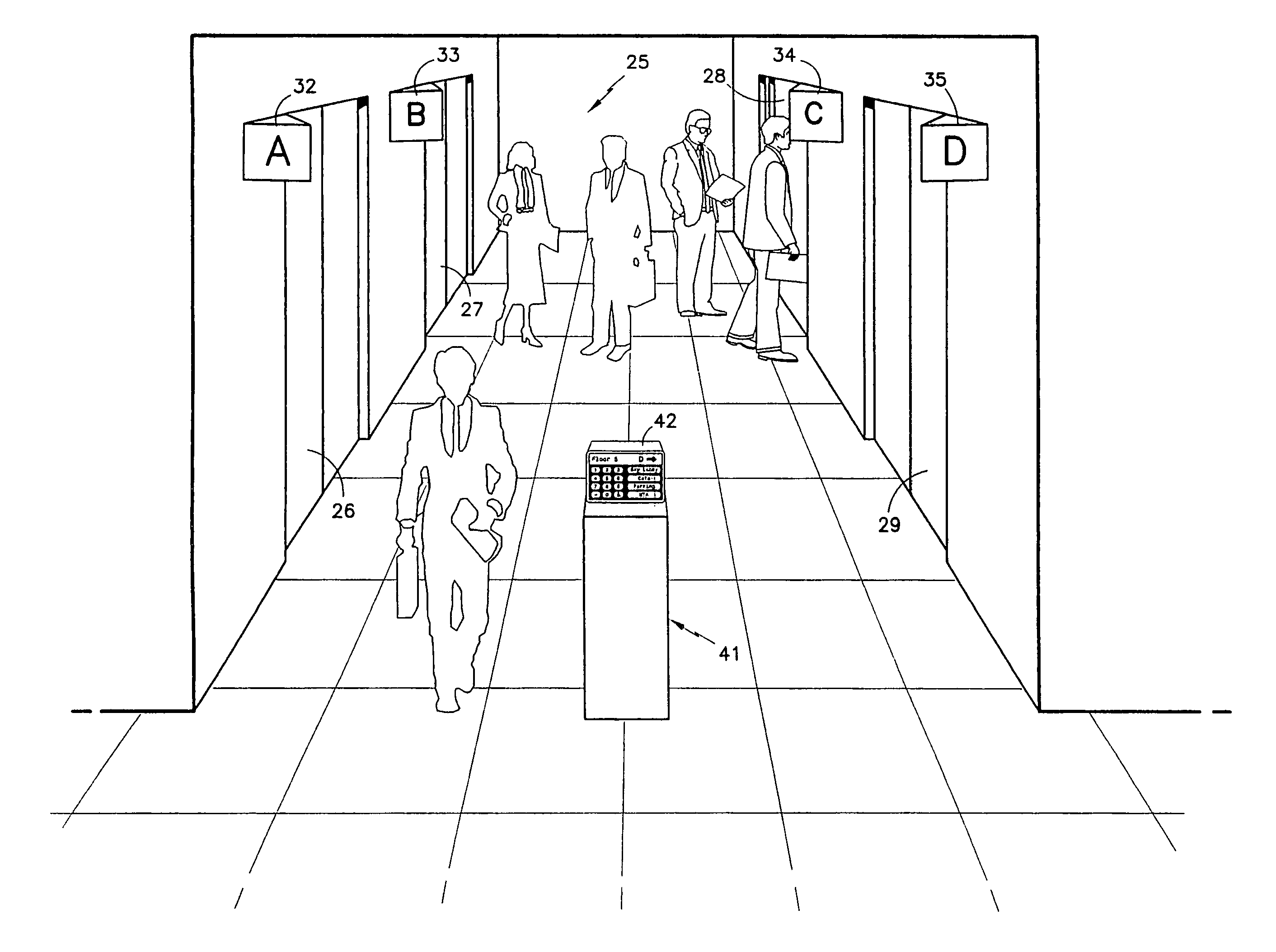 Elevator hall call system including a programmable adaptable touch screen