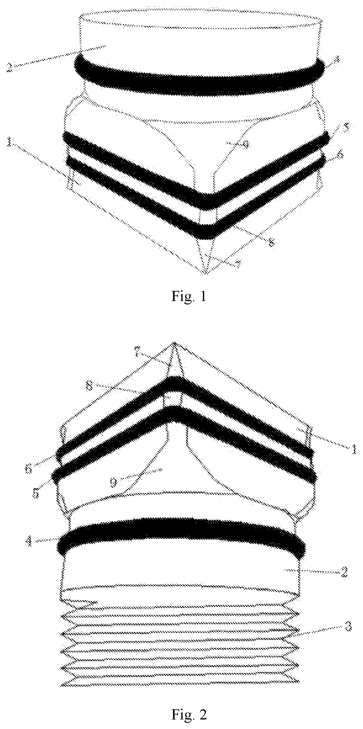 Sealing pressing head for conventional triaxial test of cuboid rocks with pre-existing fissures, and test method