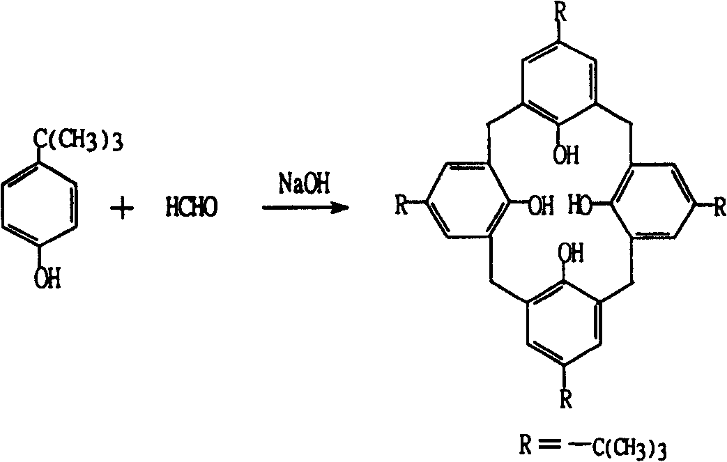 Preparation method of calixarene [4] modified thermosetting phenolic resin