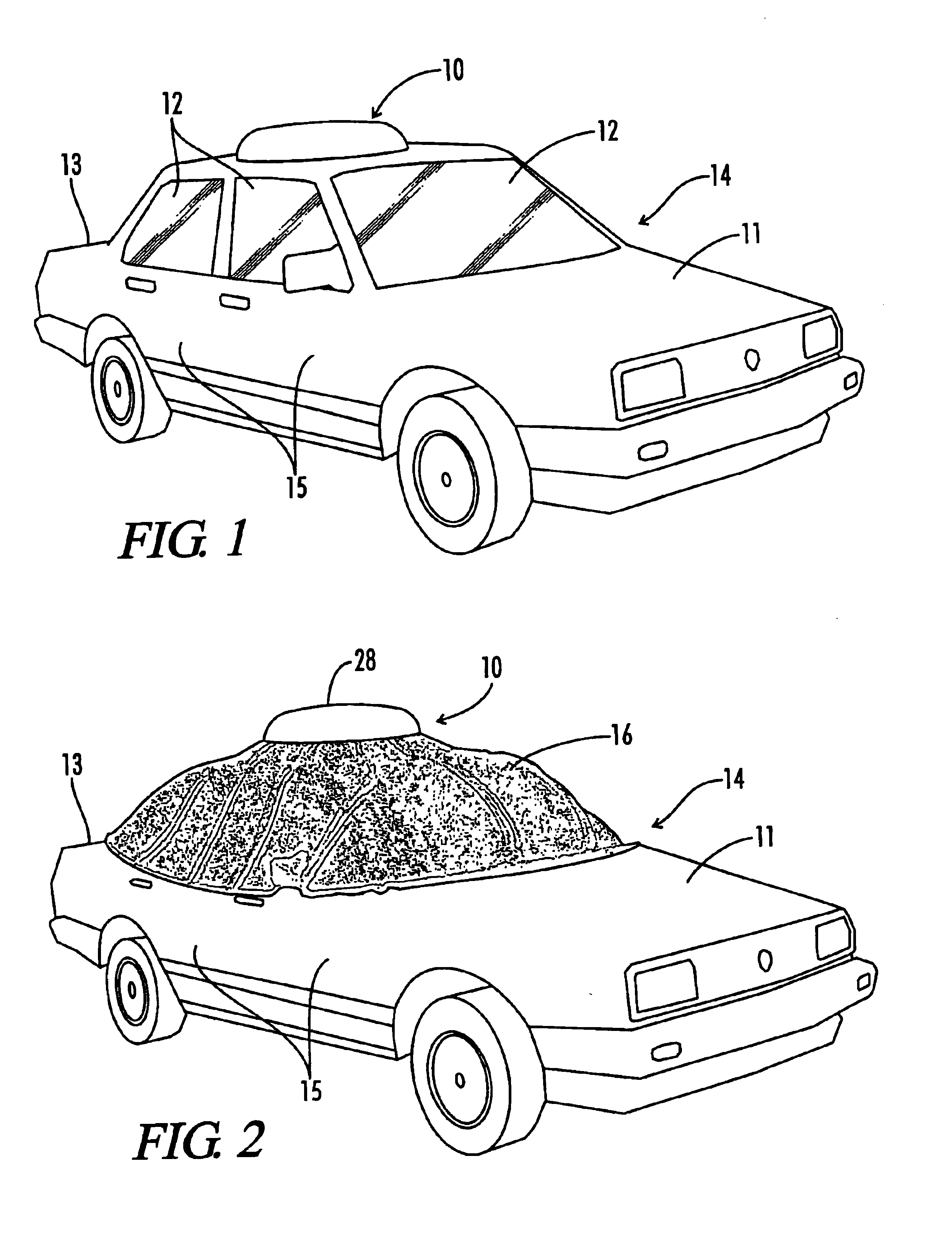 Automated covering for an automobile