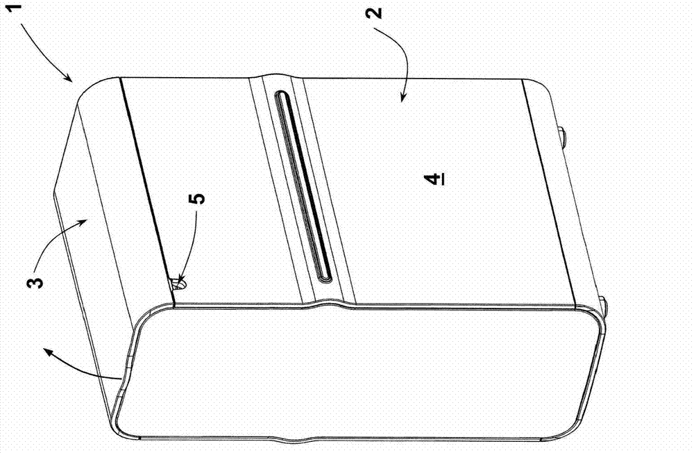 Storage container for storing a food liquid, such as milk