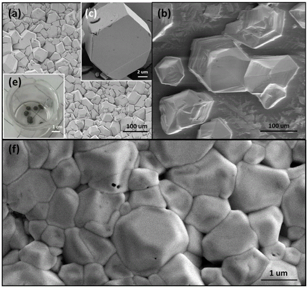 Method for rapid preparation of large-area perovskite crystals