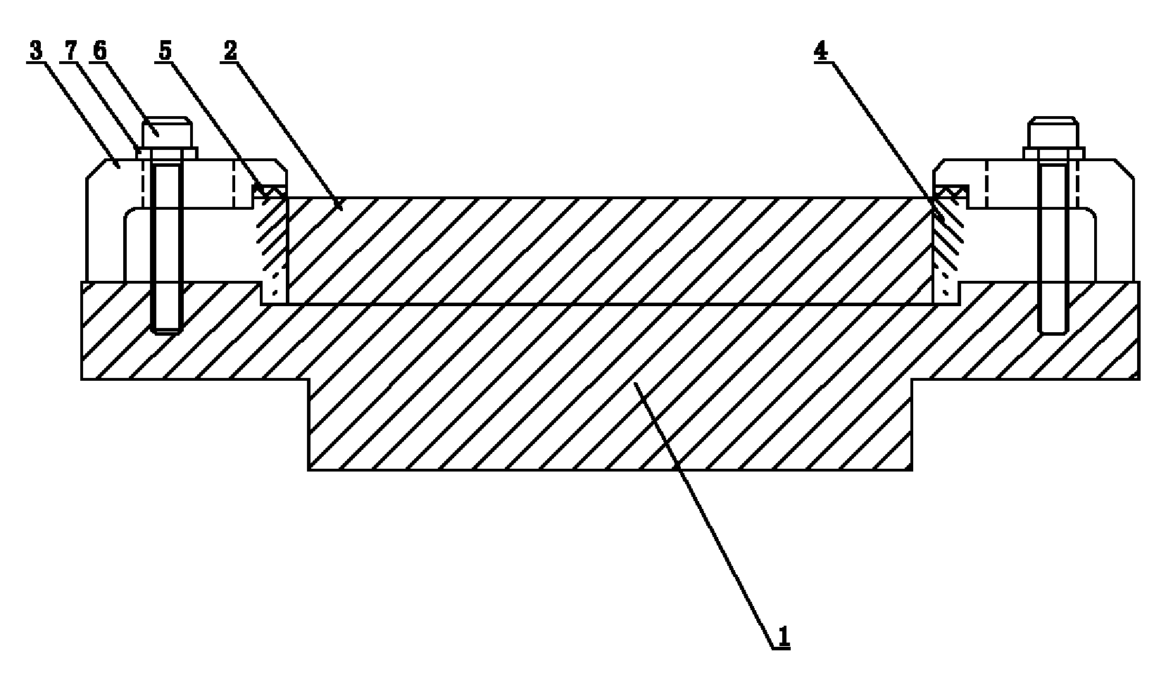 Fixture structure for machining large thin-wall annular part