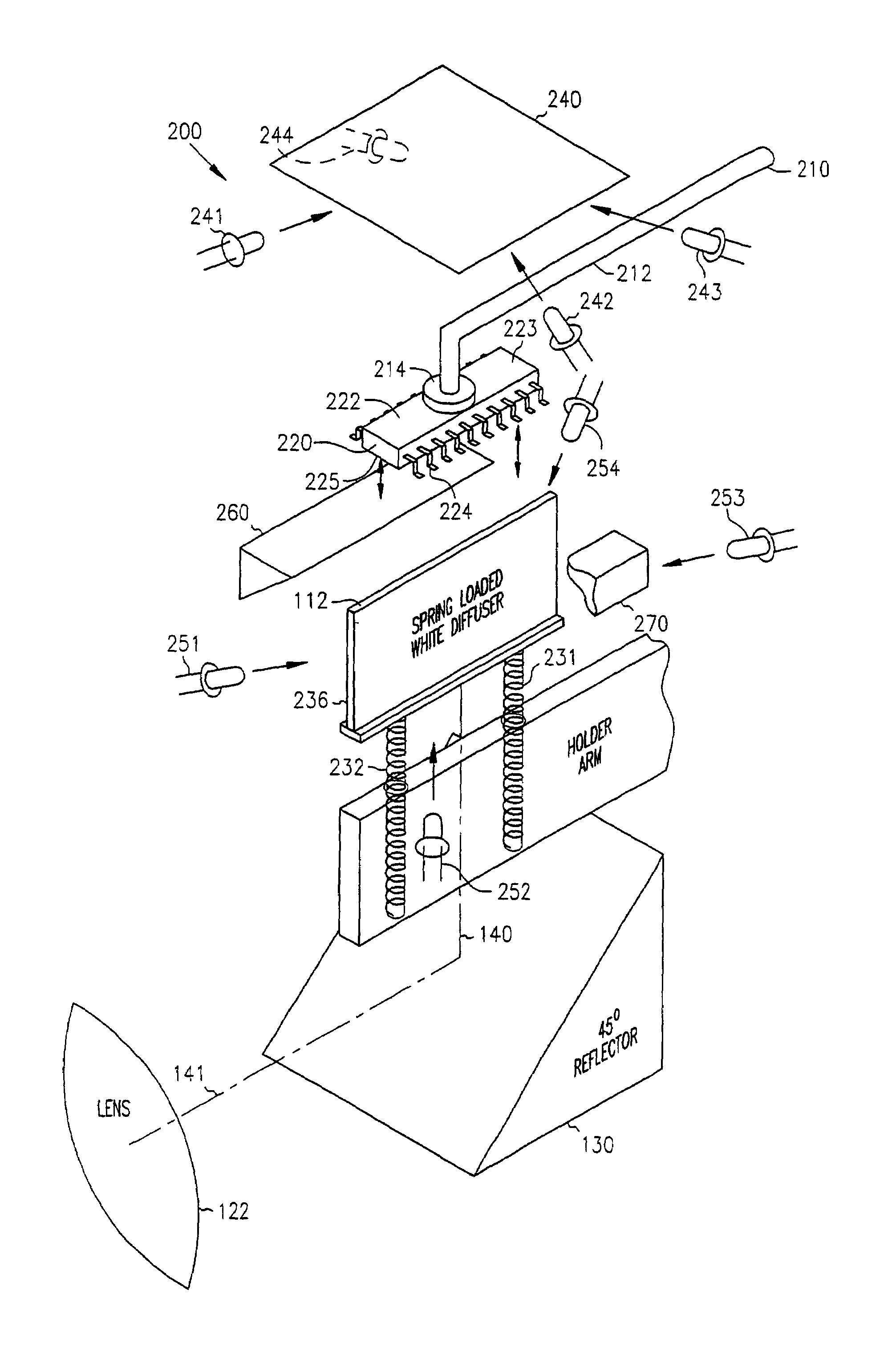 Co-planarity examination method and optical module for electronic components