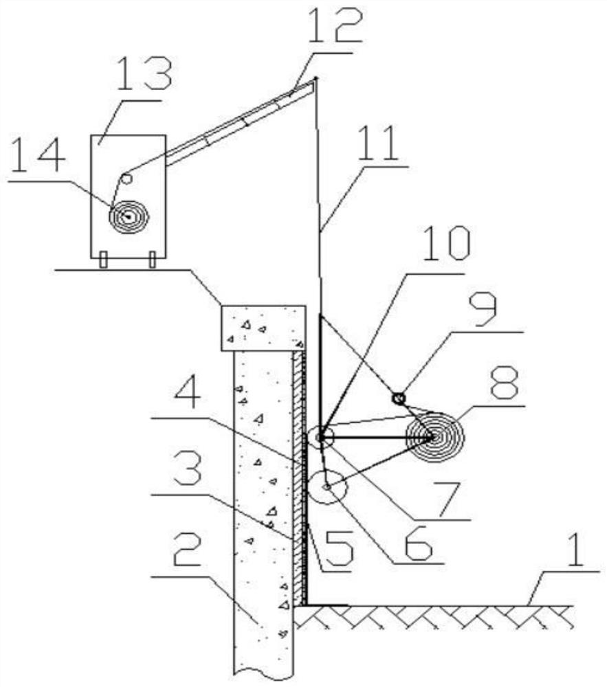 A Vertical Waterproof Membrane Laying Device and Construction Method for Cast-in-situ Pile Without Fertilizer Groove