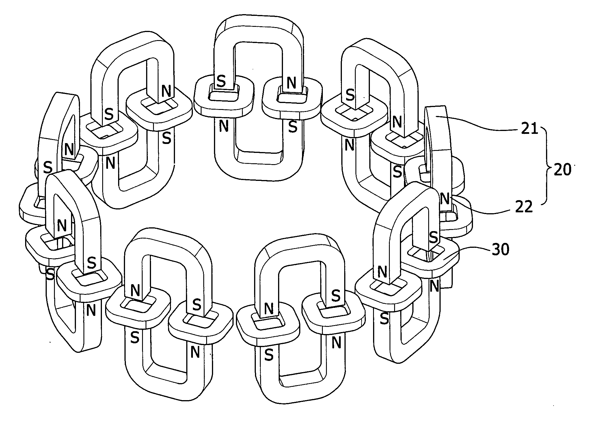 Structure of generator/motor