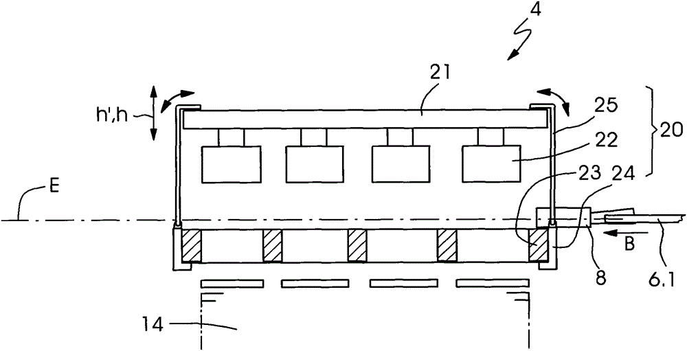 Depositing and use separation station for a sheet punching press