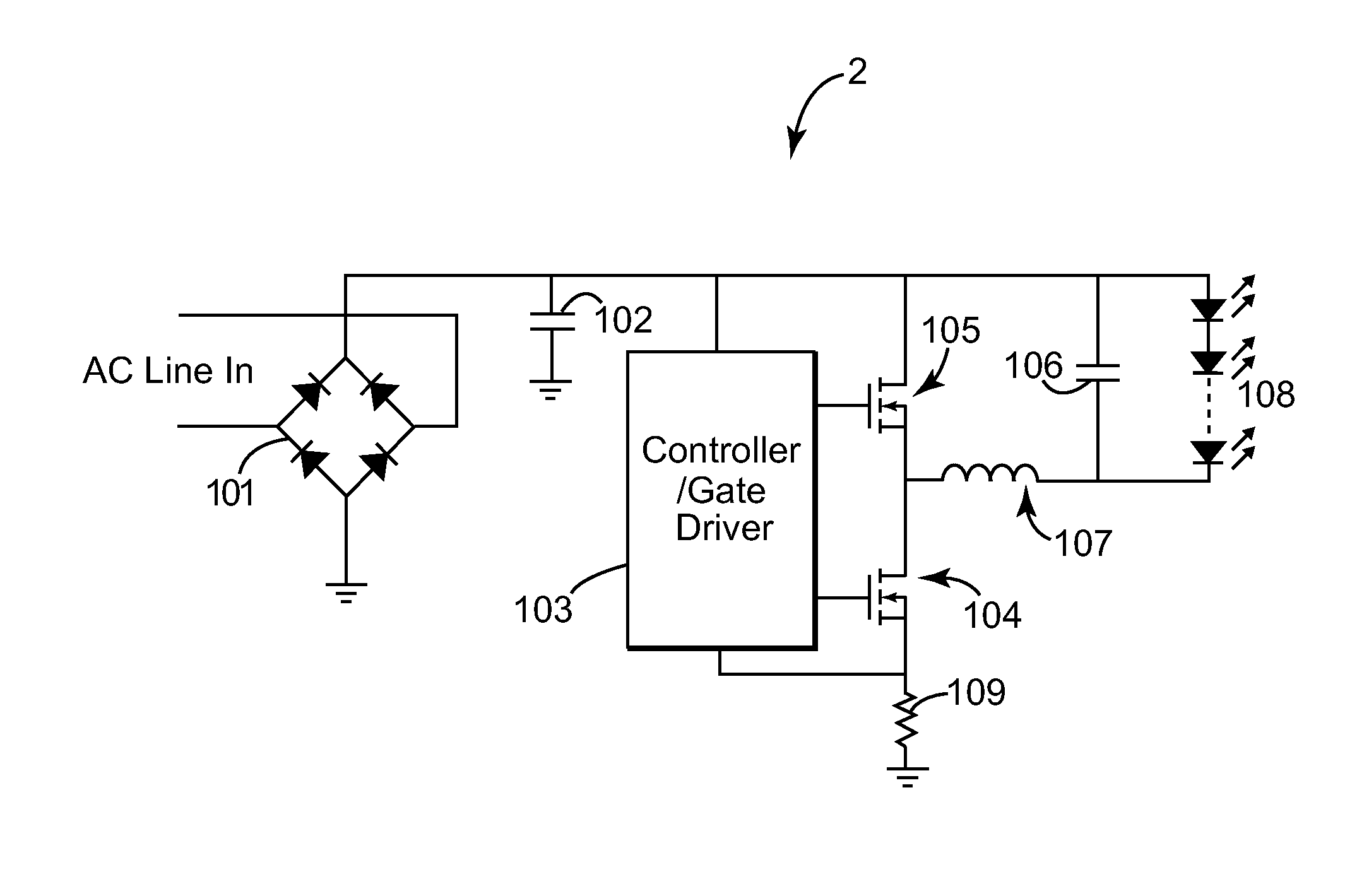 LED Driver for Driving LED Lighting Device at High Frequency