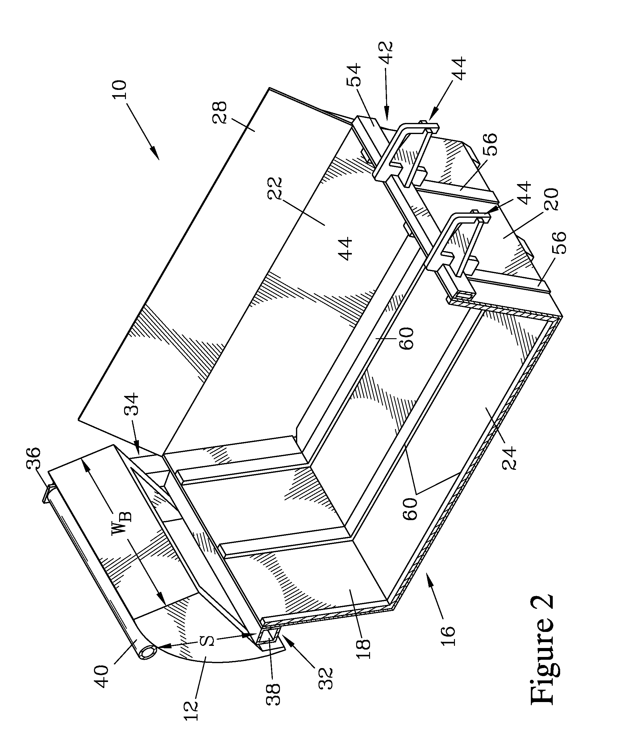 Bedding box for use with compact excavator