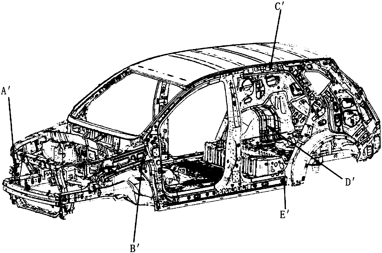 White car body frame assembly