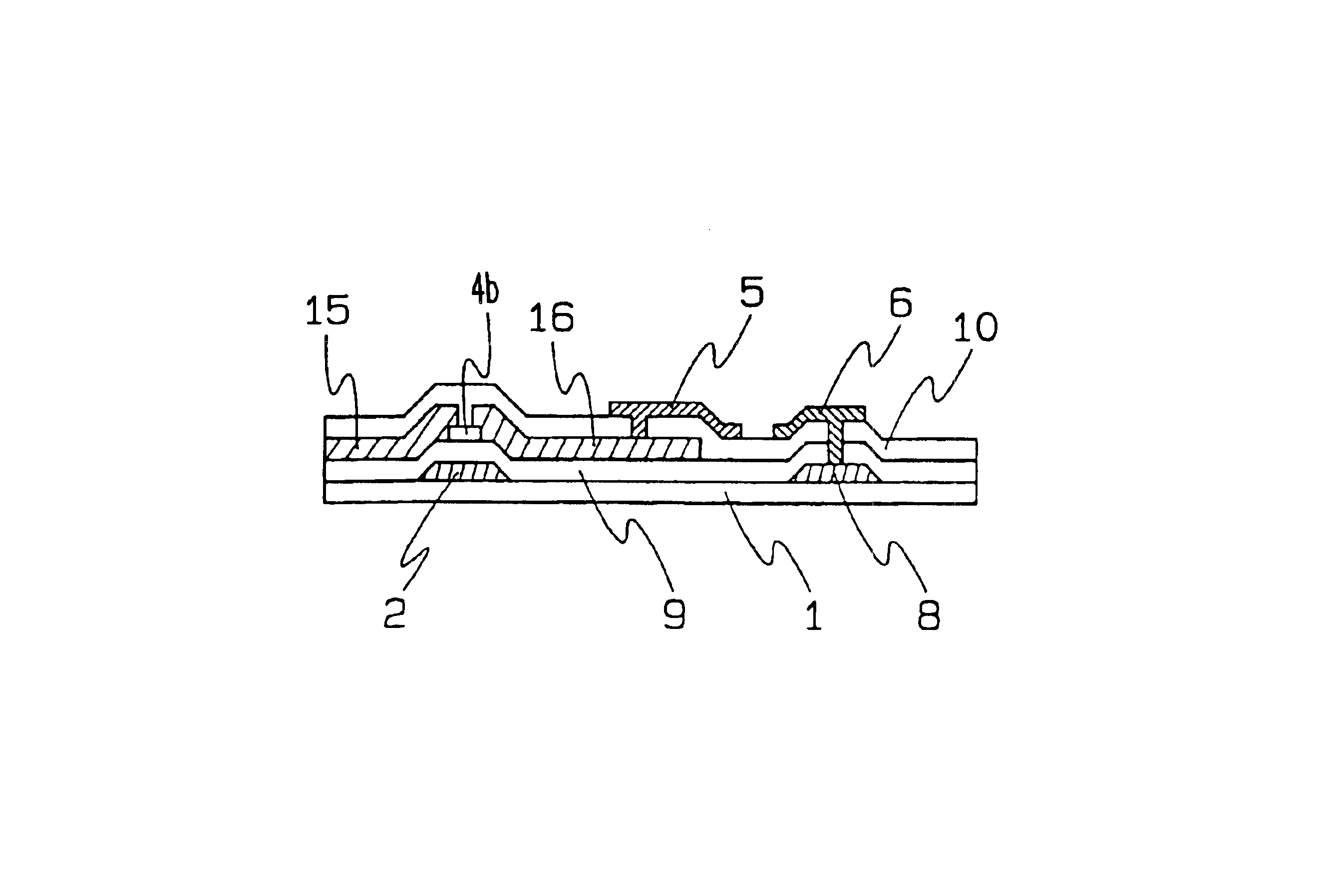 In plane switching liquid crystal displaying apparatus for improved luminance