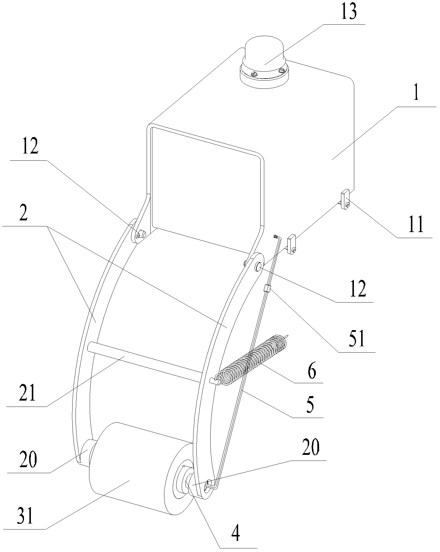 Chain lubrication device and forklift