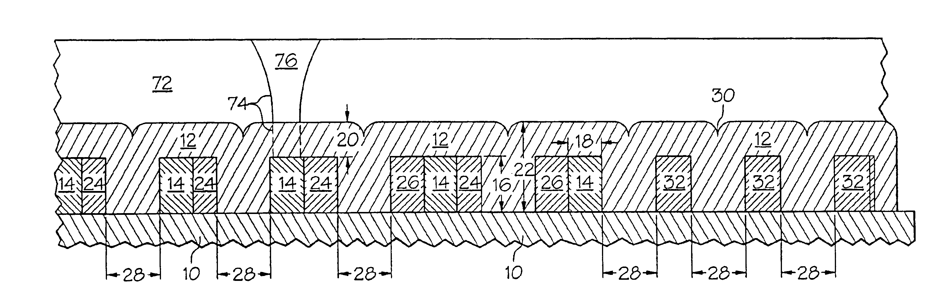 Metal line layout of an integrated circuit
