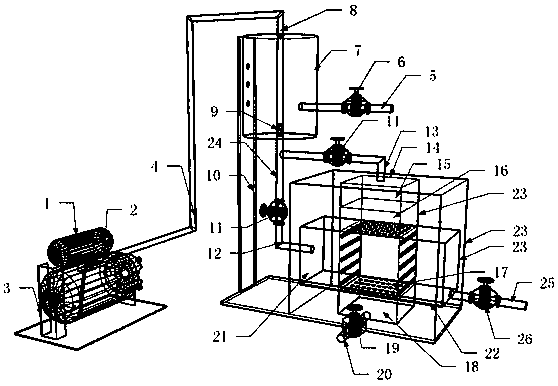 PRB indoor test device system capable of adjusting multiple influence factors