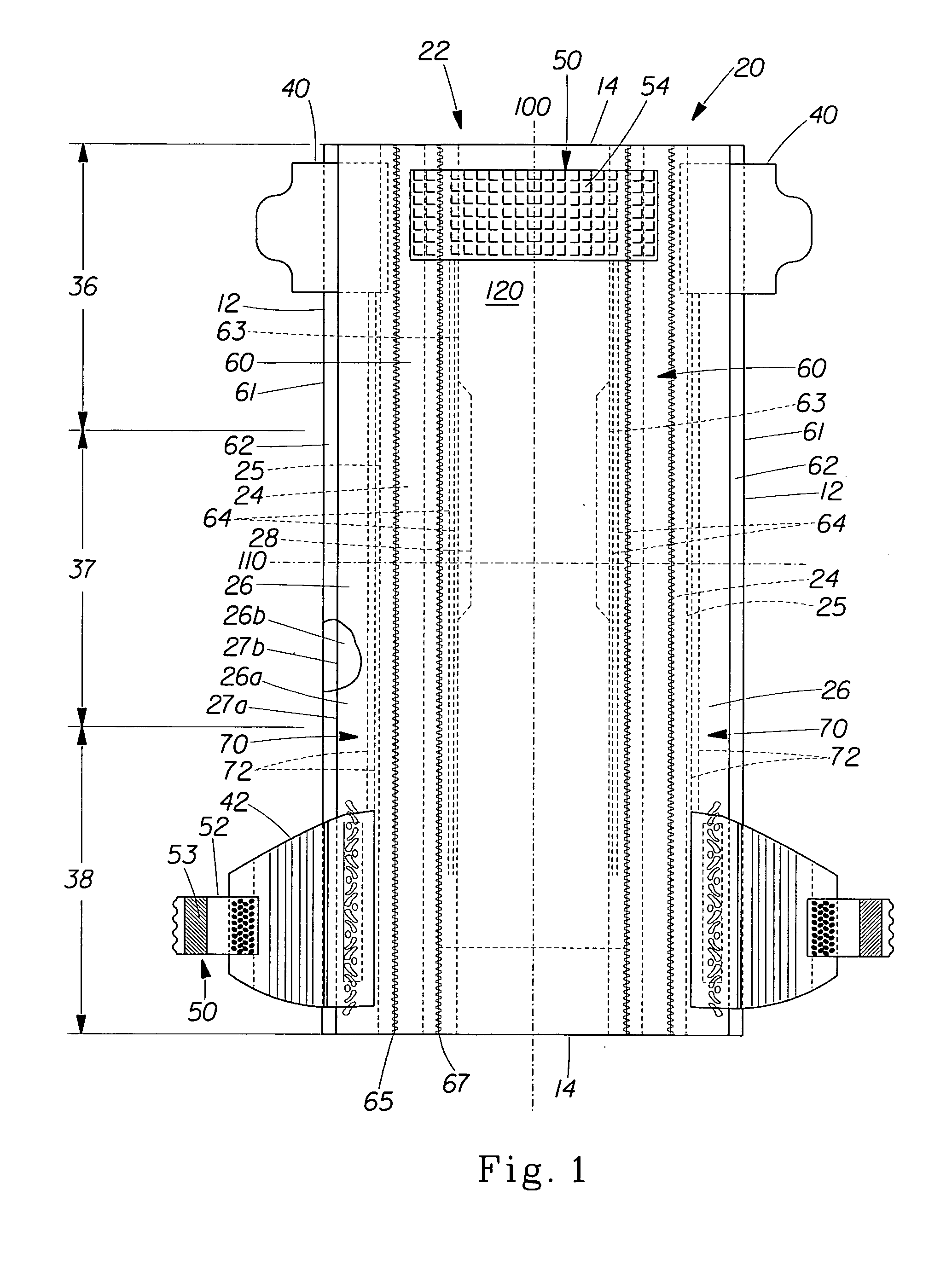 Absorbent article comprising auxetic materials