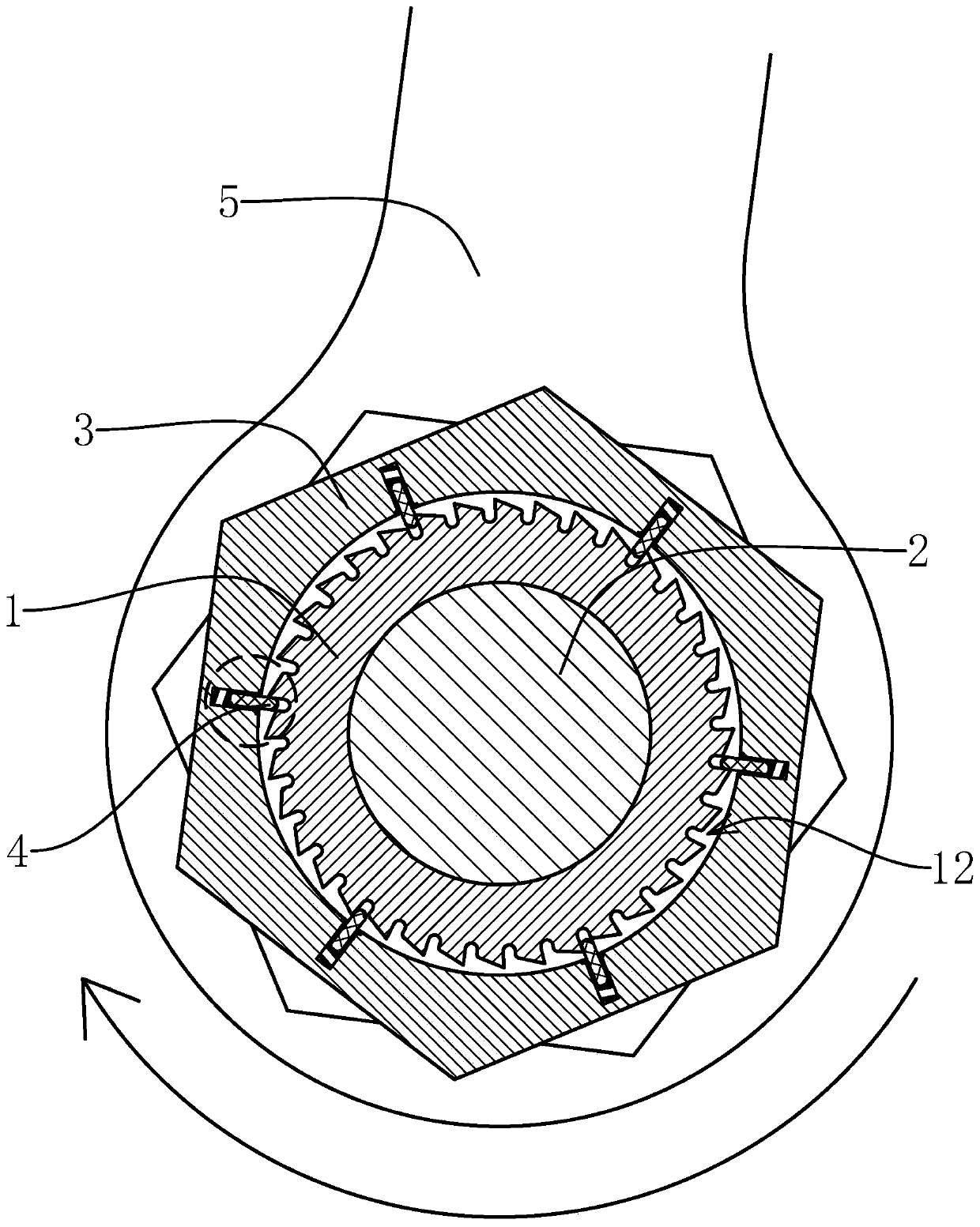 Nut structure and special spanner thereof