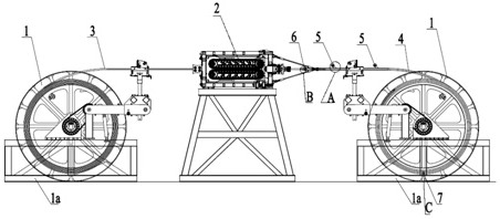 A double-layer continuous pipe threading device and pipe threading method