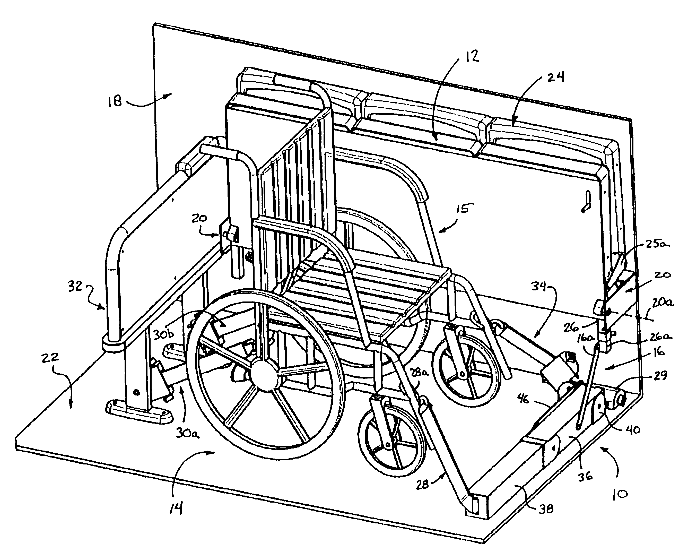 Wheelchair holding device