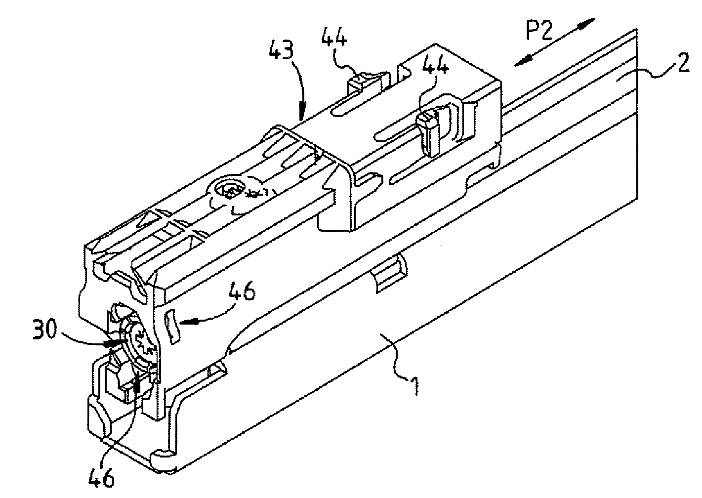 Device for influencing the movement of furniture parts which can be moved with respect to one another, and piece of furniture