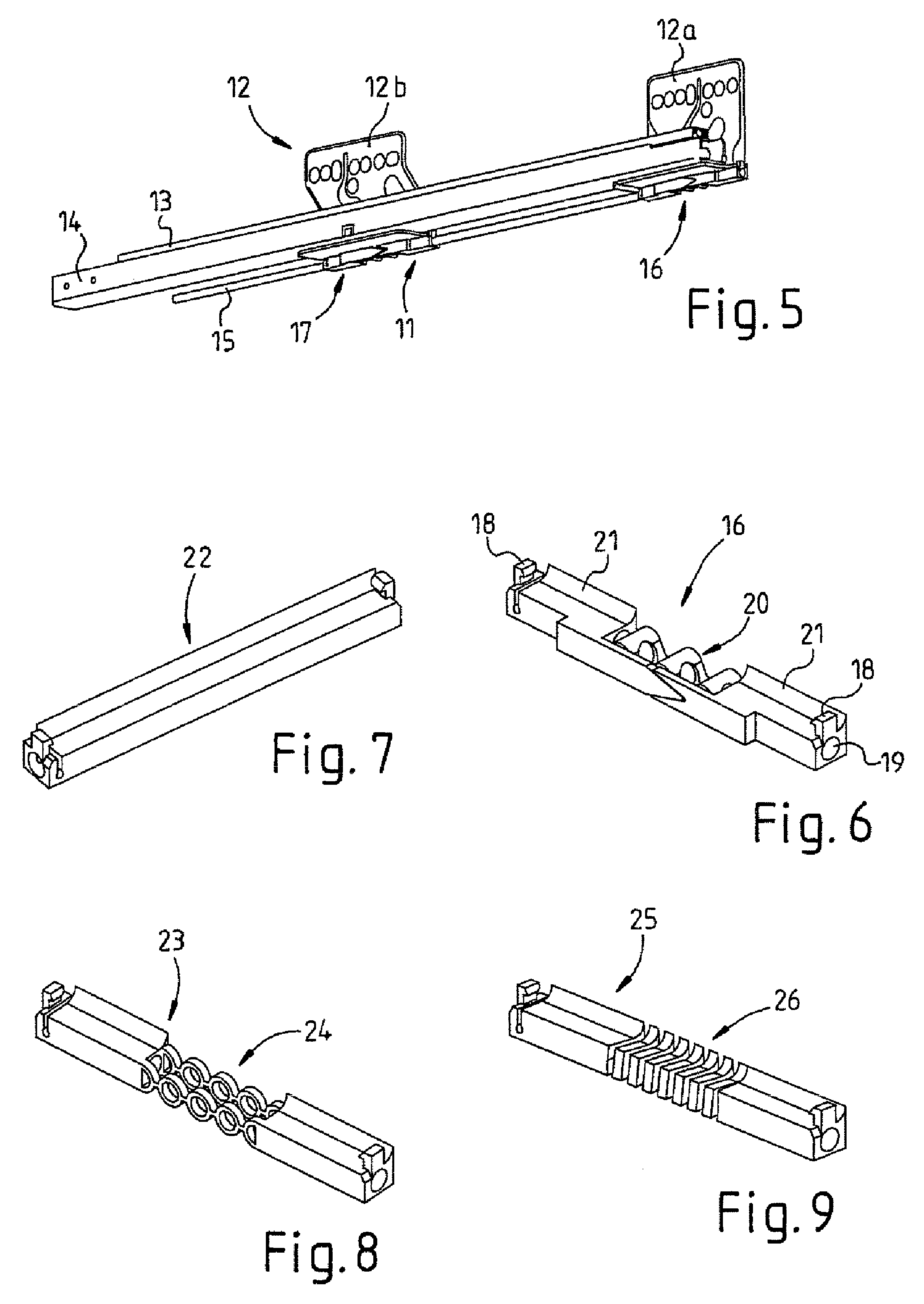 Device for influencing the movement of furniture parts which can be moved with respect to one another, and piece of furniture