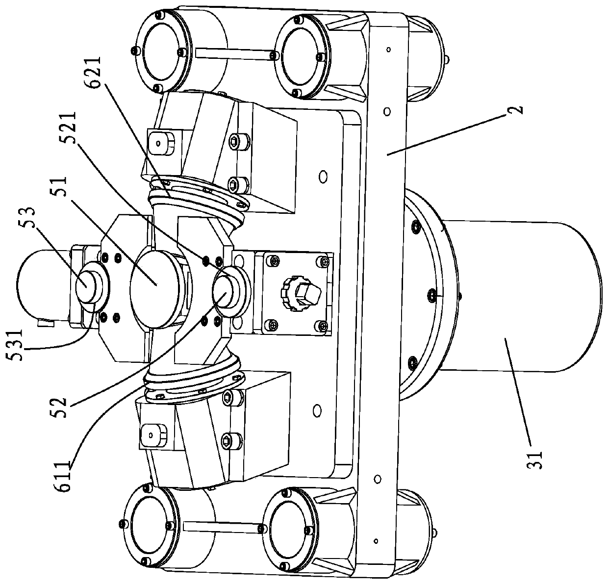 A ring rolling machine structure