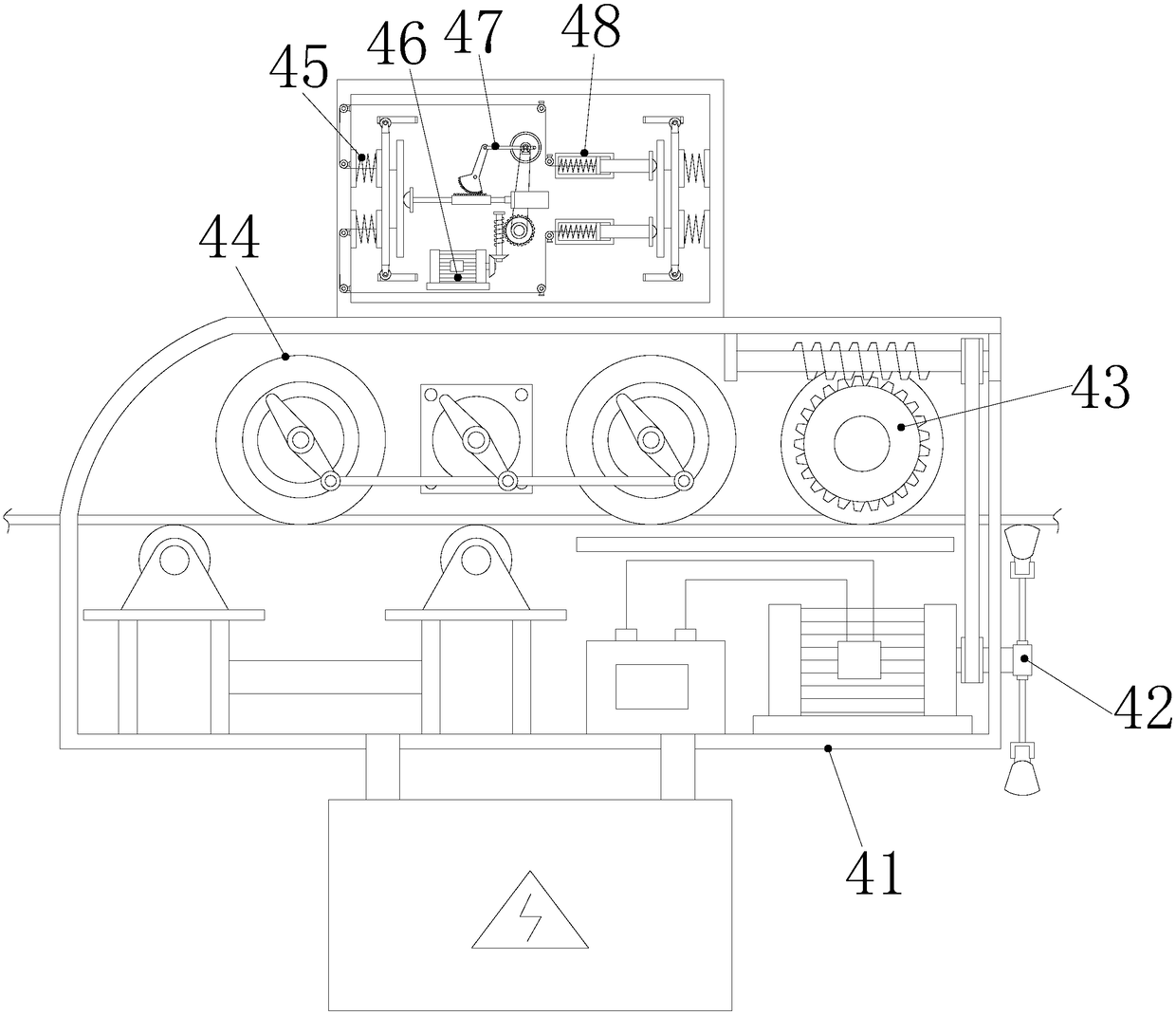 Deicing and bird-repelling dual-purpose device of high-voltage wire