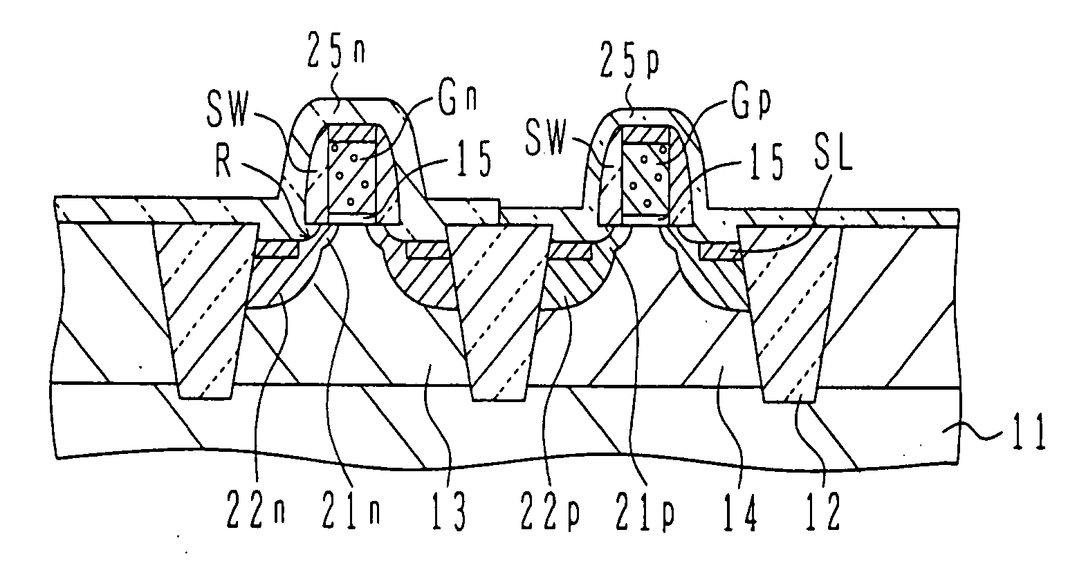 Semiconductor device having stress and its manufacture method