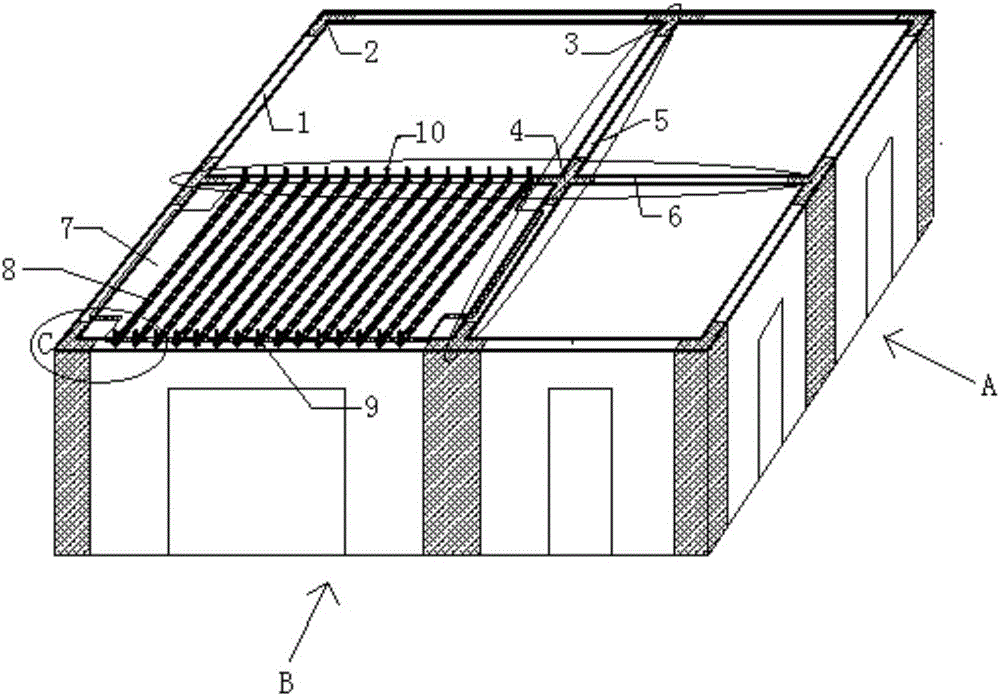 Large-scale assembly integrated shear wall model structure and manufacture method