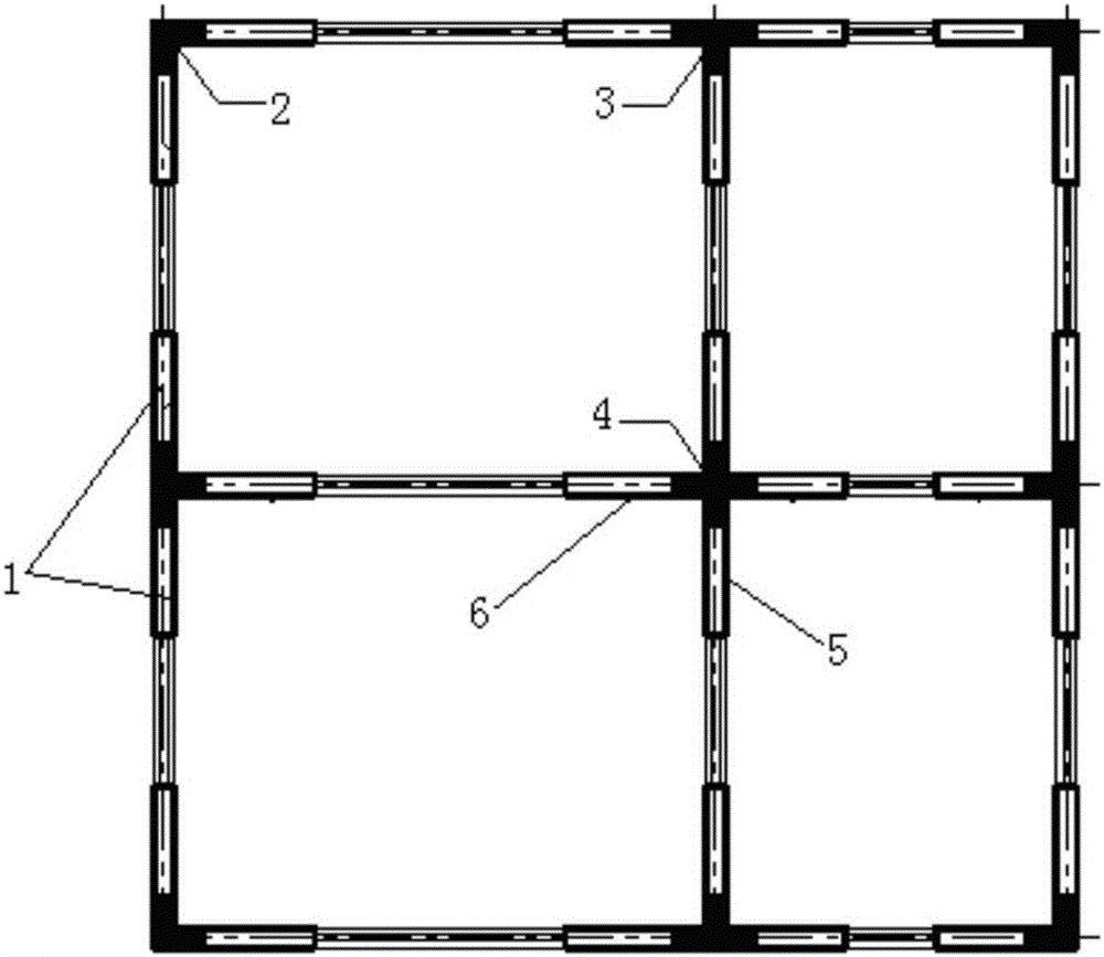 Large-scale assembly integrated shear wall model structure and manufacture method