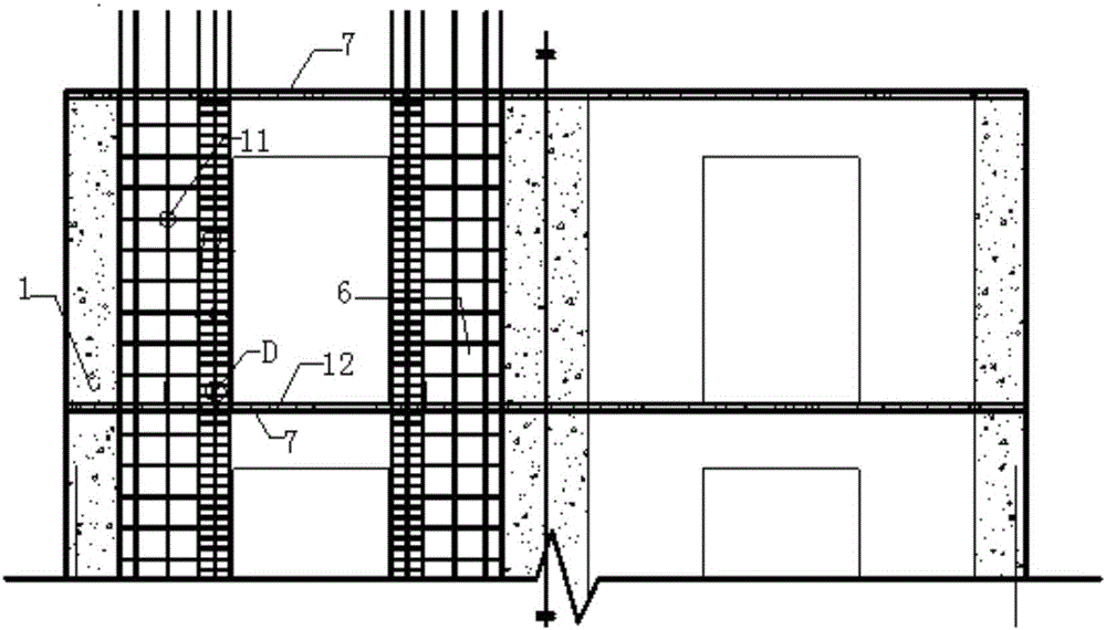 Large-scale assembly integrated shear wall model structure and manufacture method