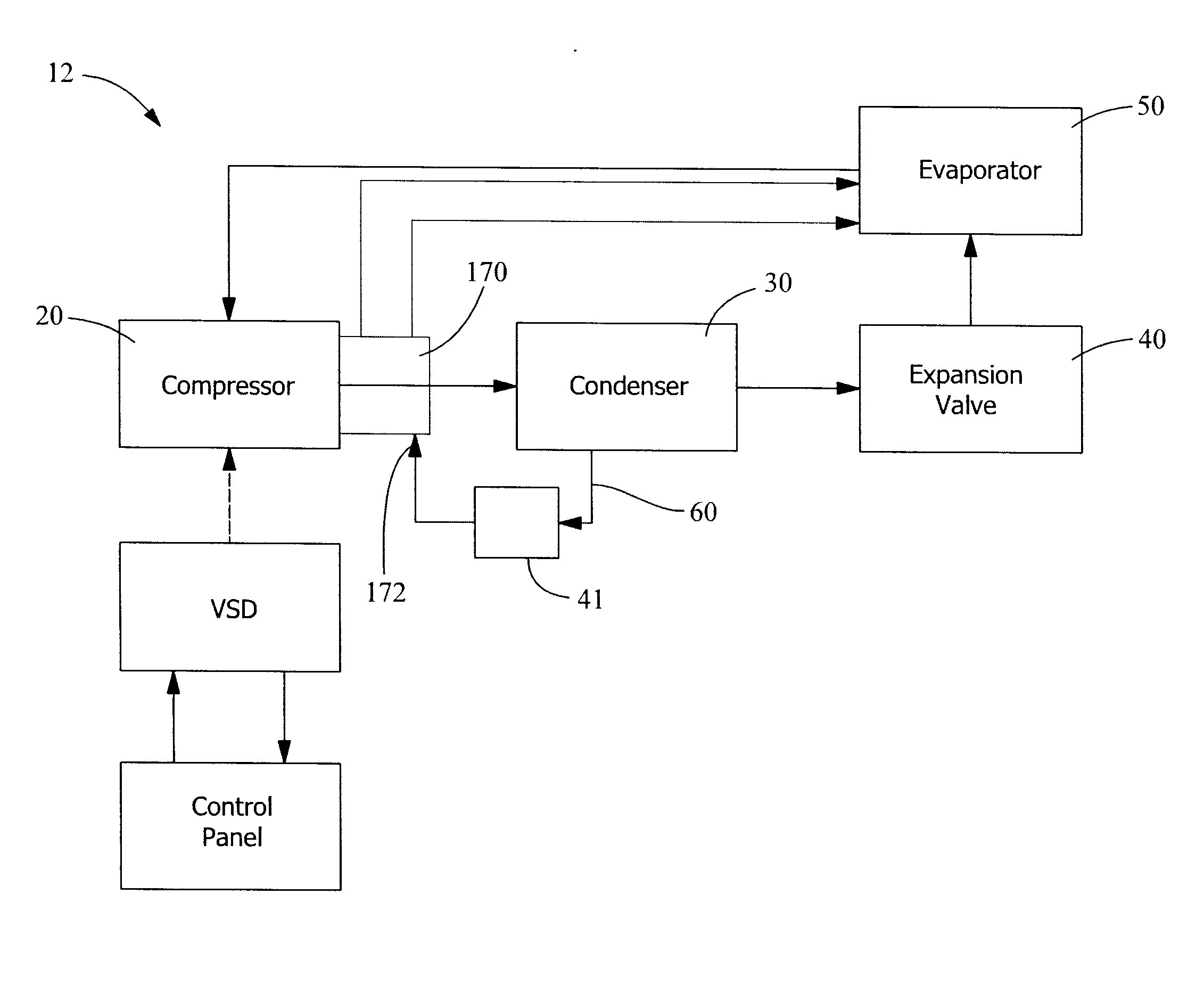 Motor cooling method for a compressor