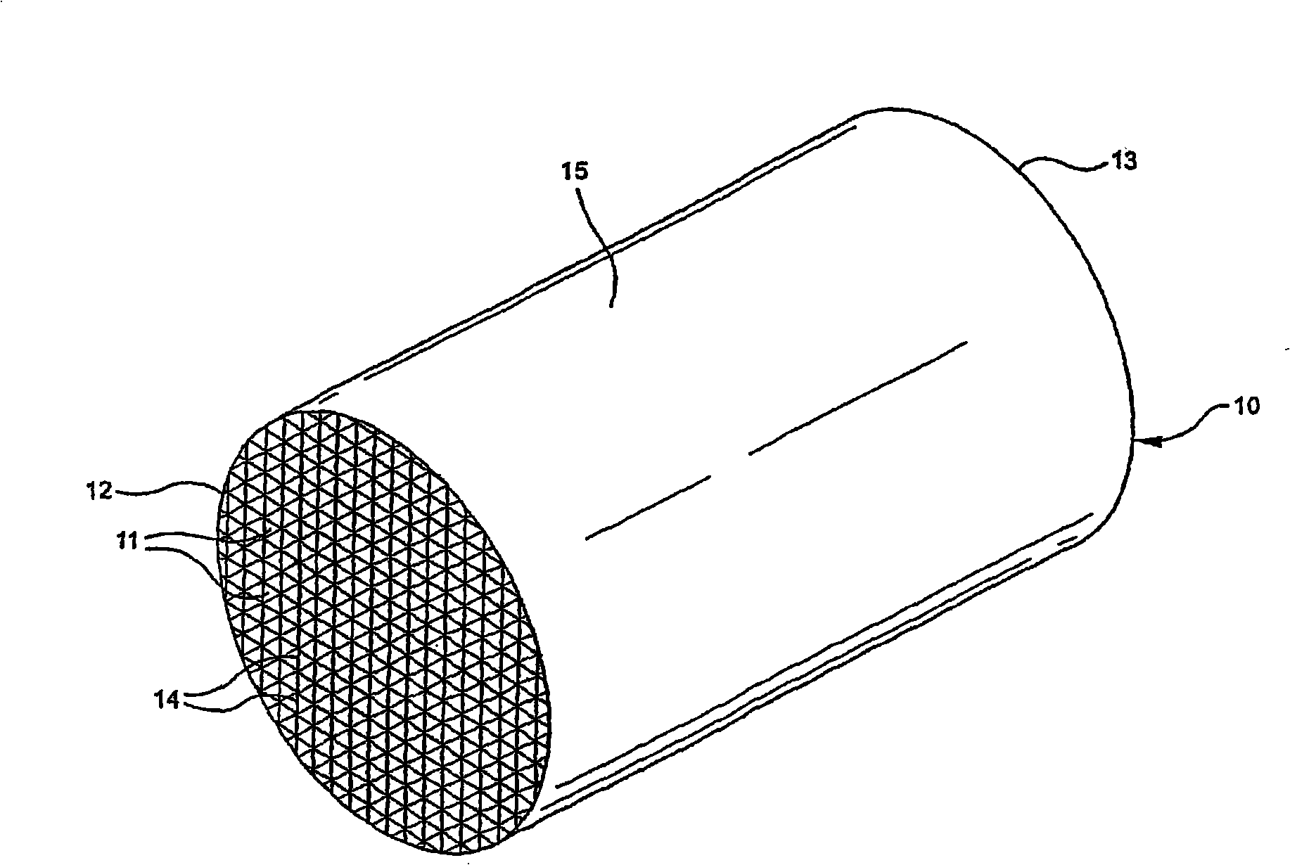 Controlled pore size distribution porous ceramic honeycomb filter, honeycomb green body, batch mixture and manufacturing method therefor