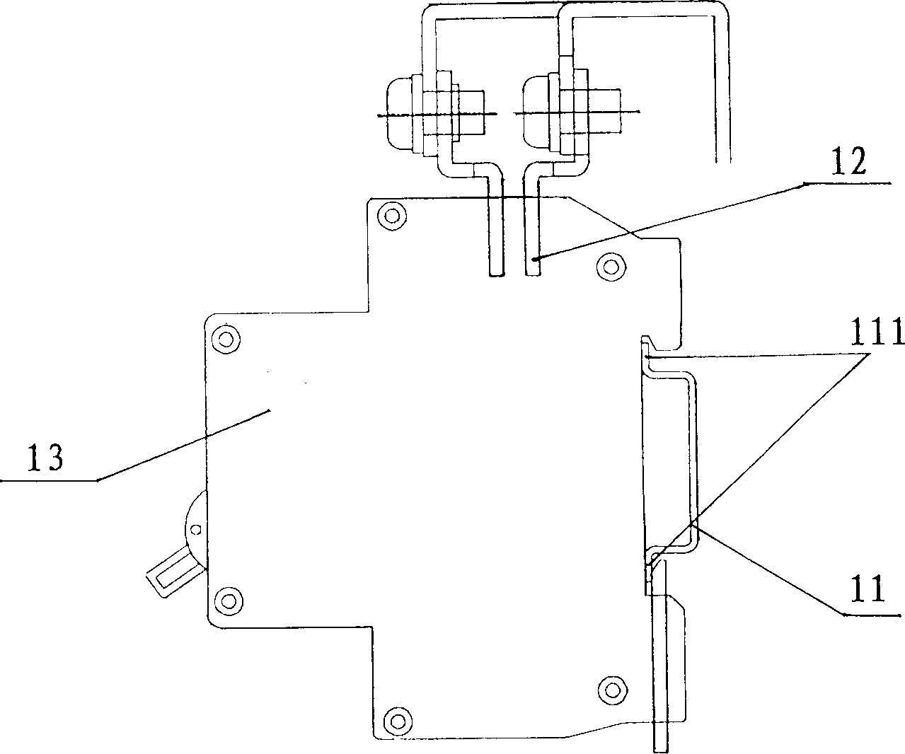 Guide way structure for installing switch of switchboard