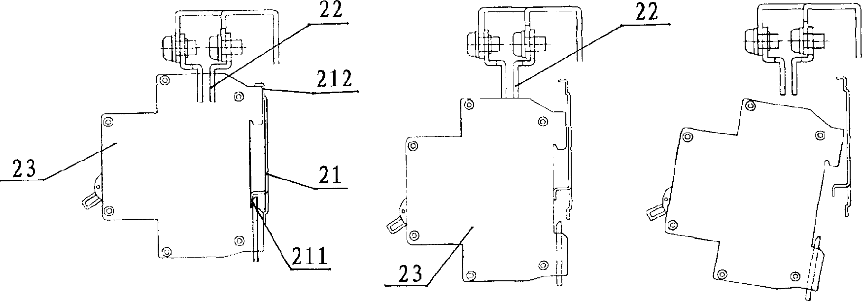 Guide way structure for installing switch of switchboard