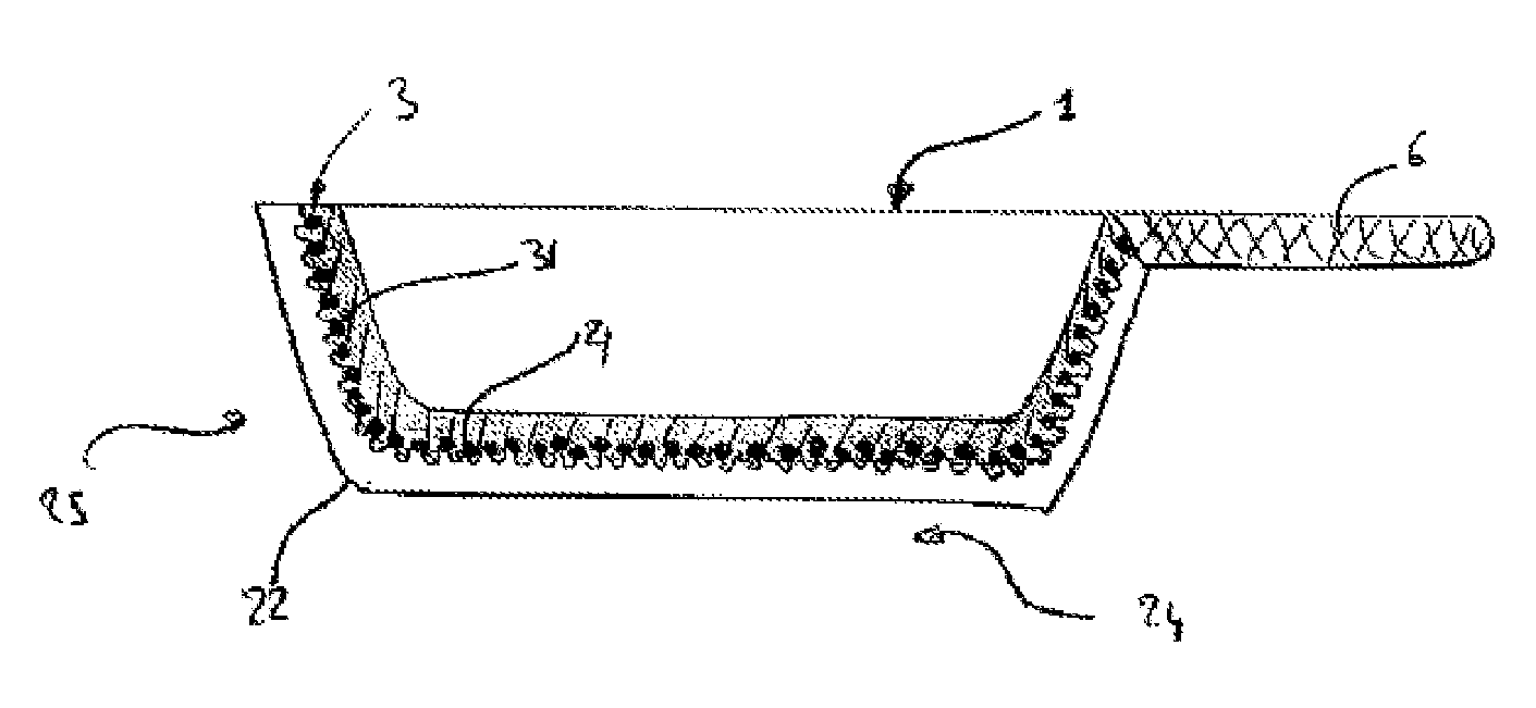 Cooking item comprising a non-stick coating with improved properties of adhesion to the substrate