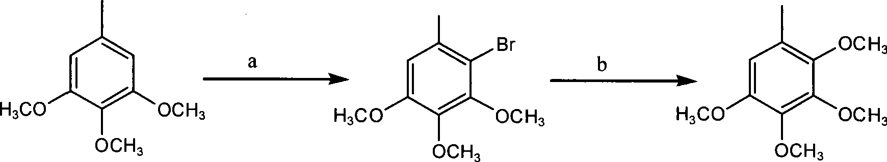 Method for preparing 2,3,4,5-tetramethoxytoluene