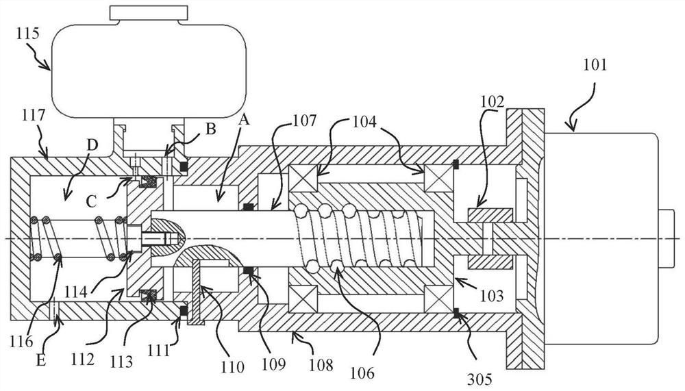 Distributed braking system with brake pedal travel simulation and failure manual braking functions