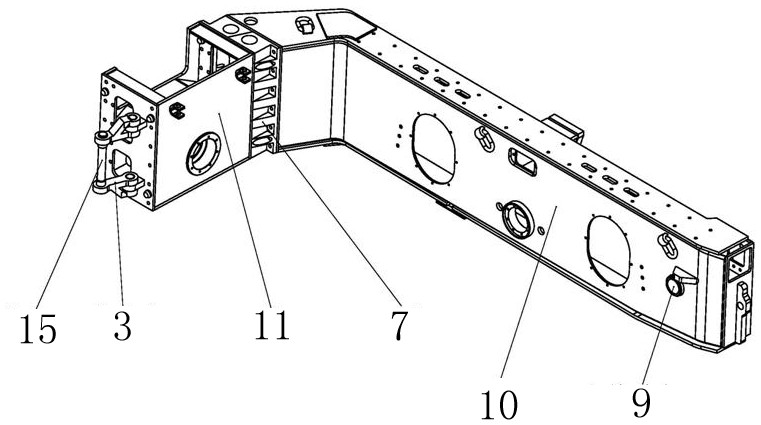 Bracket carrier rear frame capable of quickly changing loading width and using method