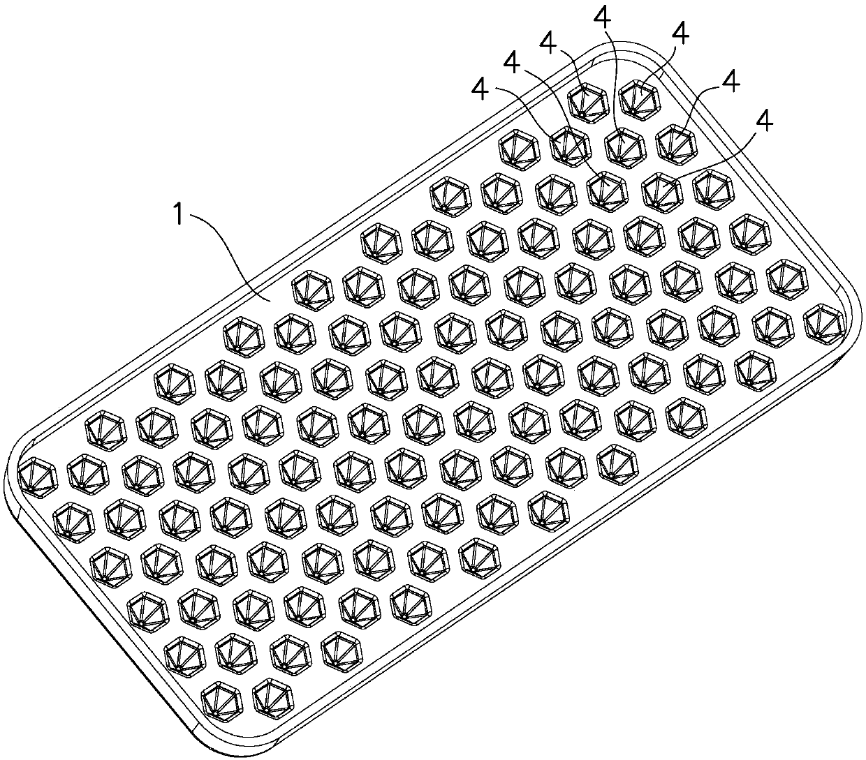 Blow molding plate structure