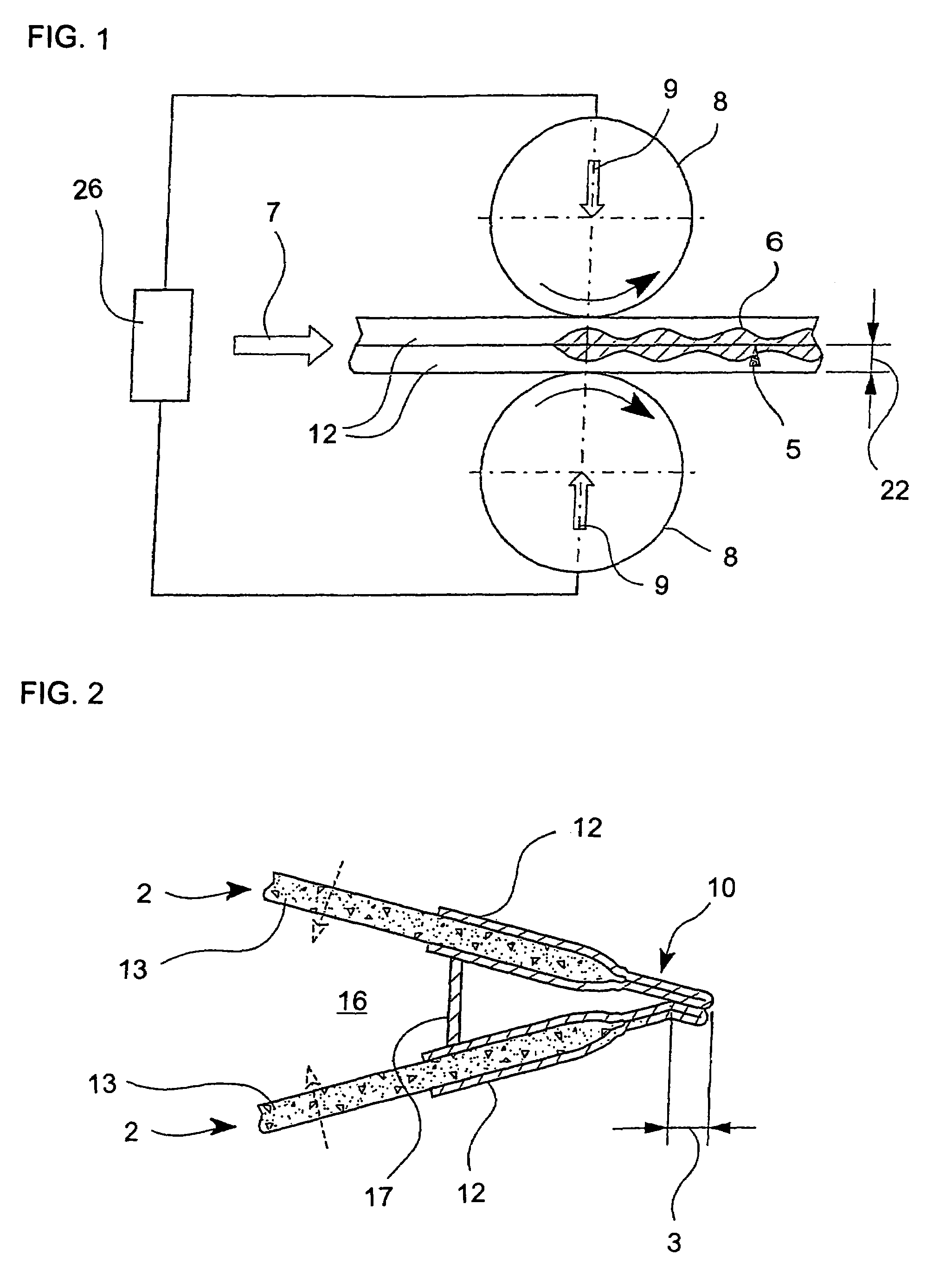 Roller seam welded body for exhaust gas treatment and process for producing the body
