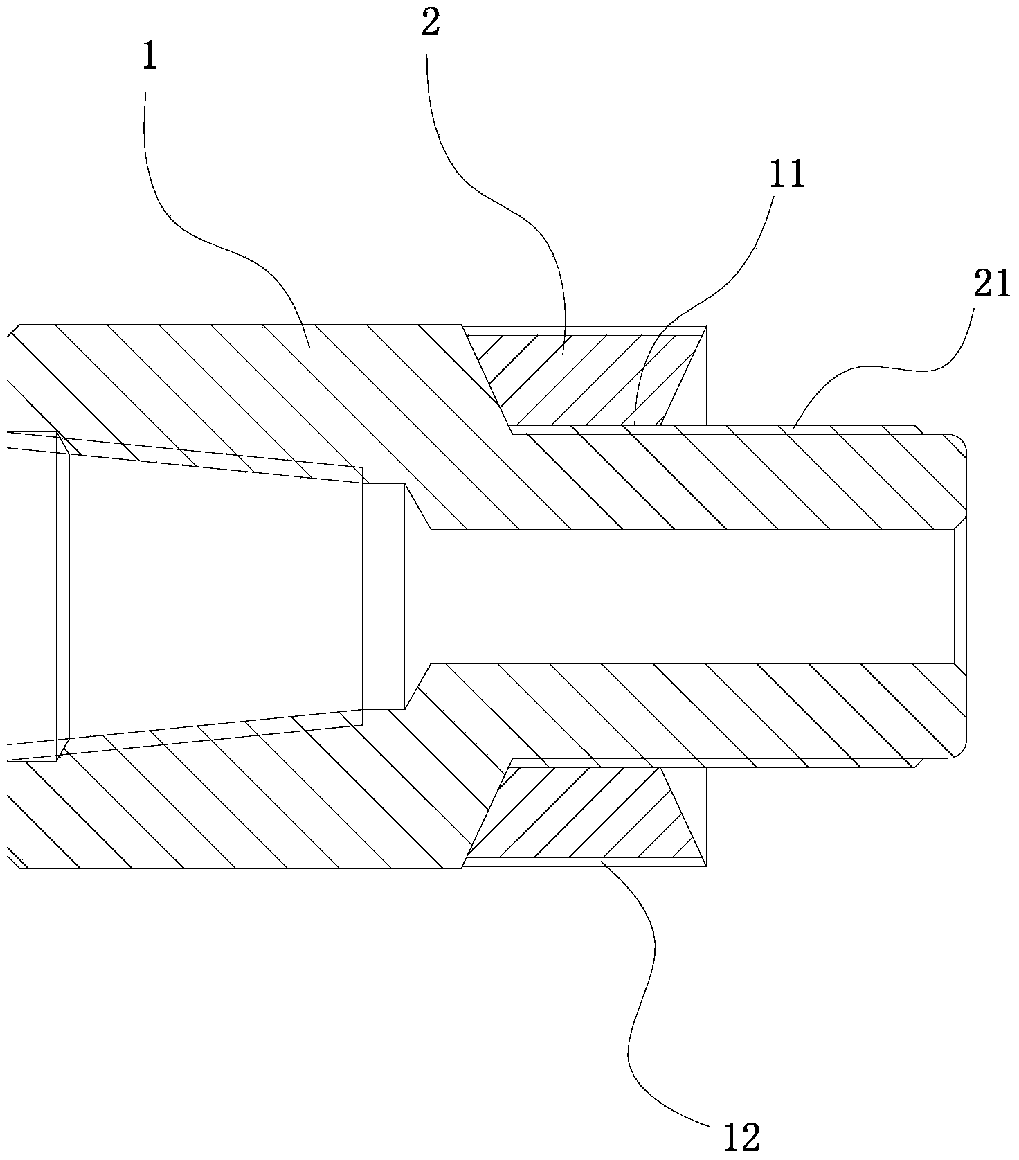 Structure for connecting wearing ring and joint in drill machine